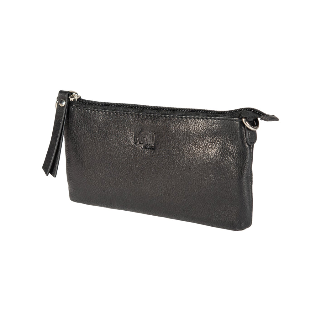K0013AB | Tracollina Donna in Vera Pelle pieno fiore, con leggera grana. Tracolla removibile. Accessori Nickel Lucido. Colore Nero. Dimensioni: cm 20 x 10,5 x 2. Confezione: Sacchetto Tnt-2