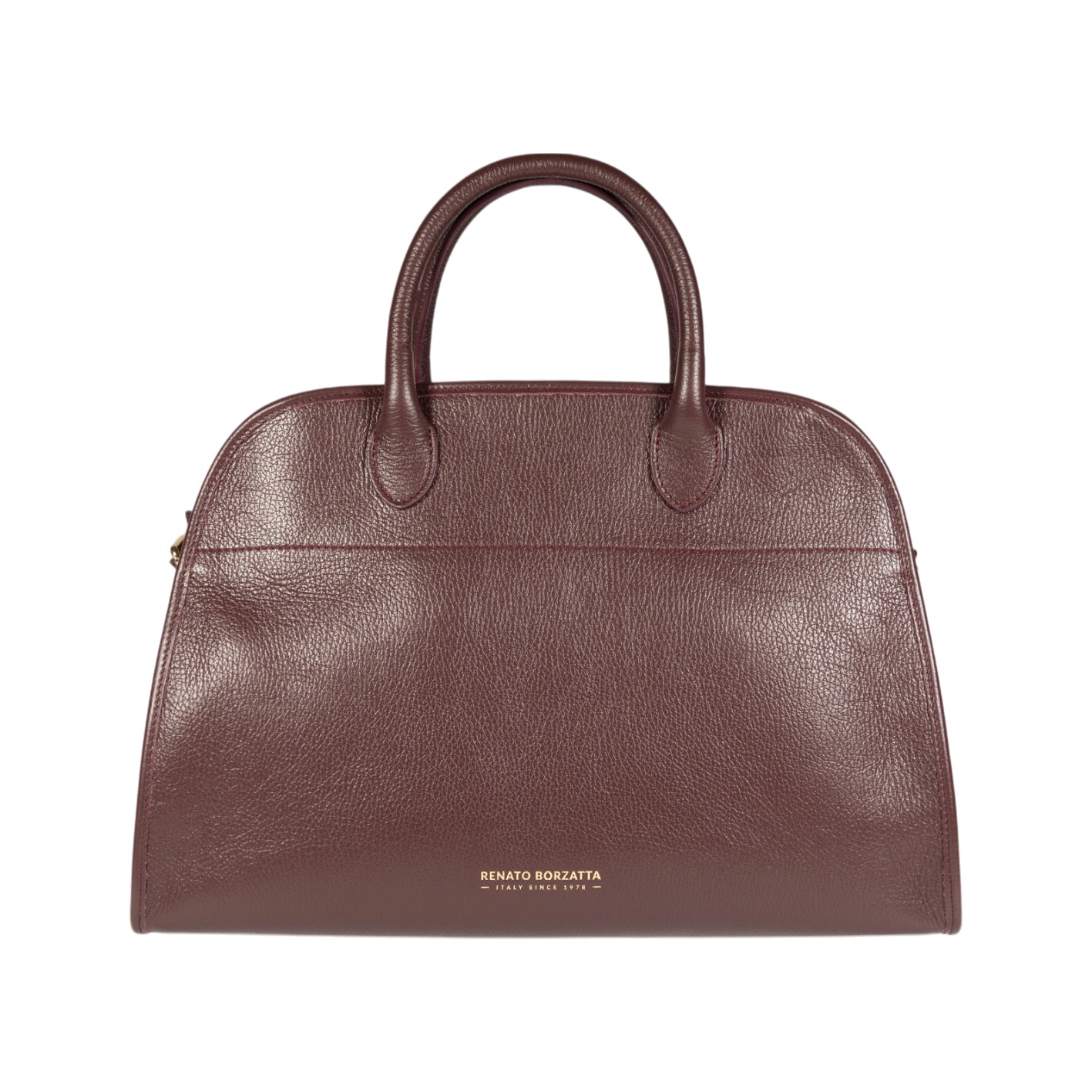 RB1032X | Borsa a Mano Donna FRIDA in Vera Pelle Made in Italy. Accessori in metallo Oro Lucido - Colore Bordeaux - Dimensioni: cm 43 x 29 x 24 + 12 (Luce manici)-0
