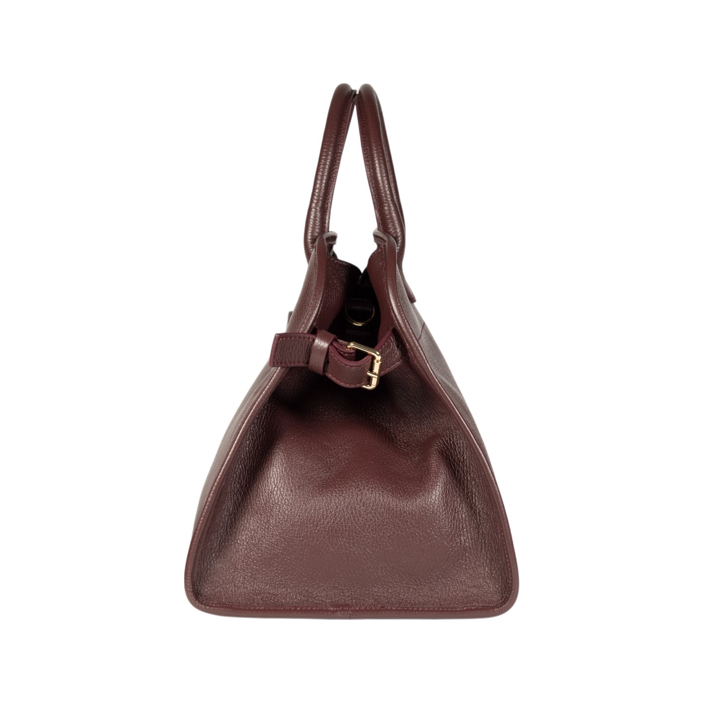 RB1032X | Borsa a Mano Donna FRIDA in Vera Pelle Made in Italy. Accessori in metallo Oro Lucido - Colore Bordeaux - Dimensioni: cm 43 x 29 x 24 + 12 (Luce manici)-2