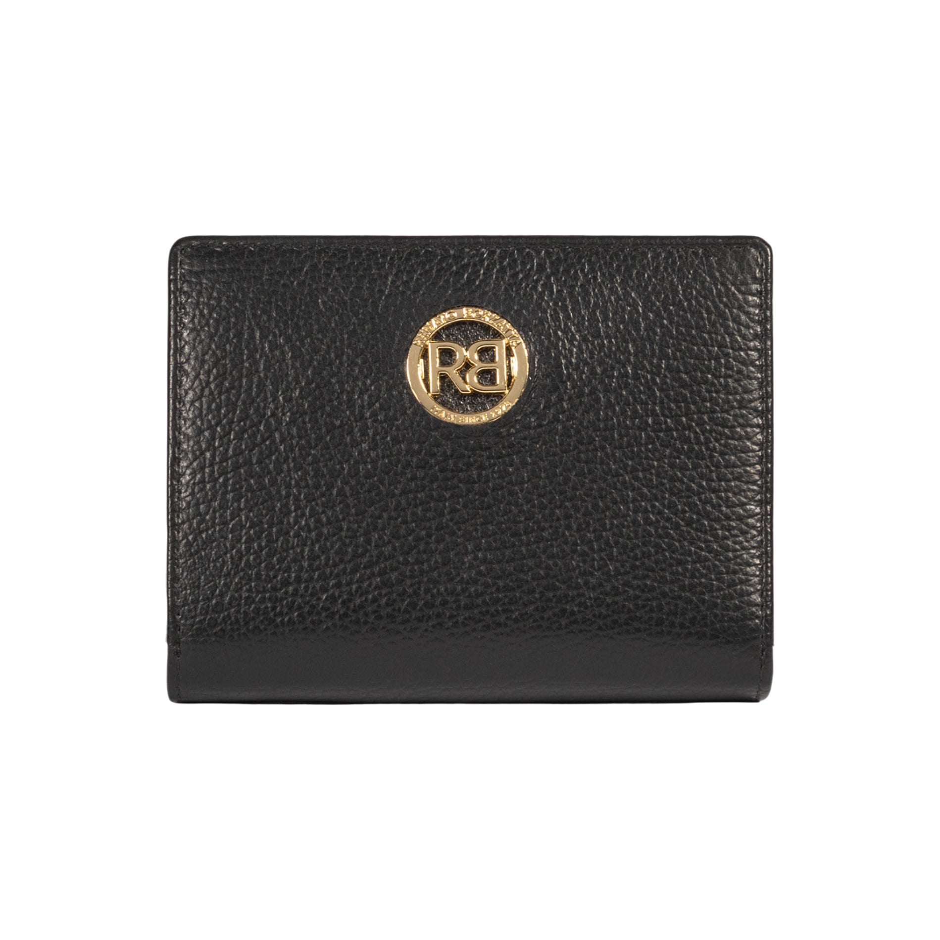 RB1080GA | Women's Wallet Made in Italy in Genuine Dollar Grain Leather. Color: Black. Dimensions (closed): 13 x 9 x 2.5 cm-0