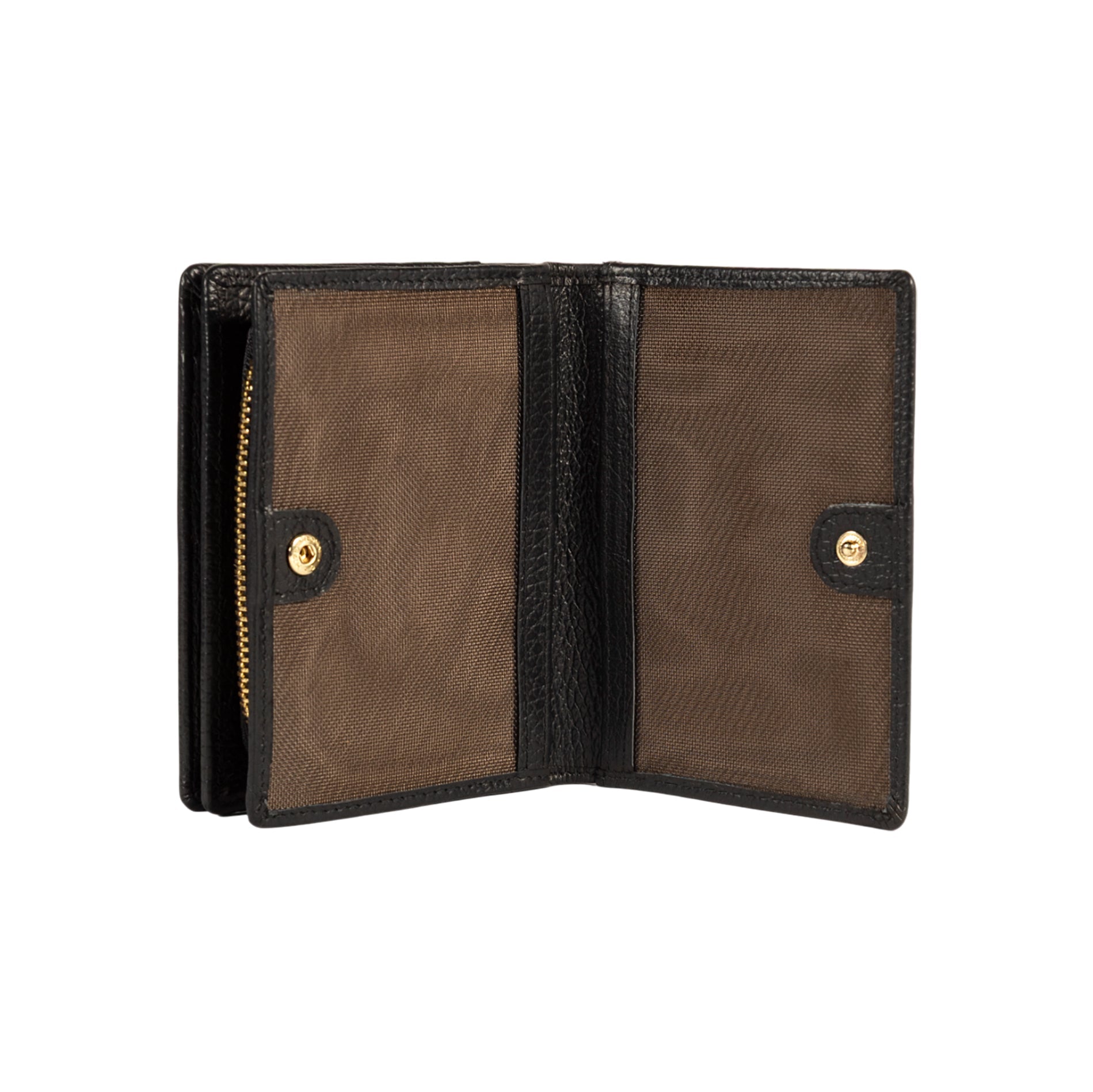 RB1080GA | Women's Wallet Made in Italy in Genuine Dollar Grain Leather. Color: Black. Dimensions (closed): 13 x 9 x 2.5 cm-2