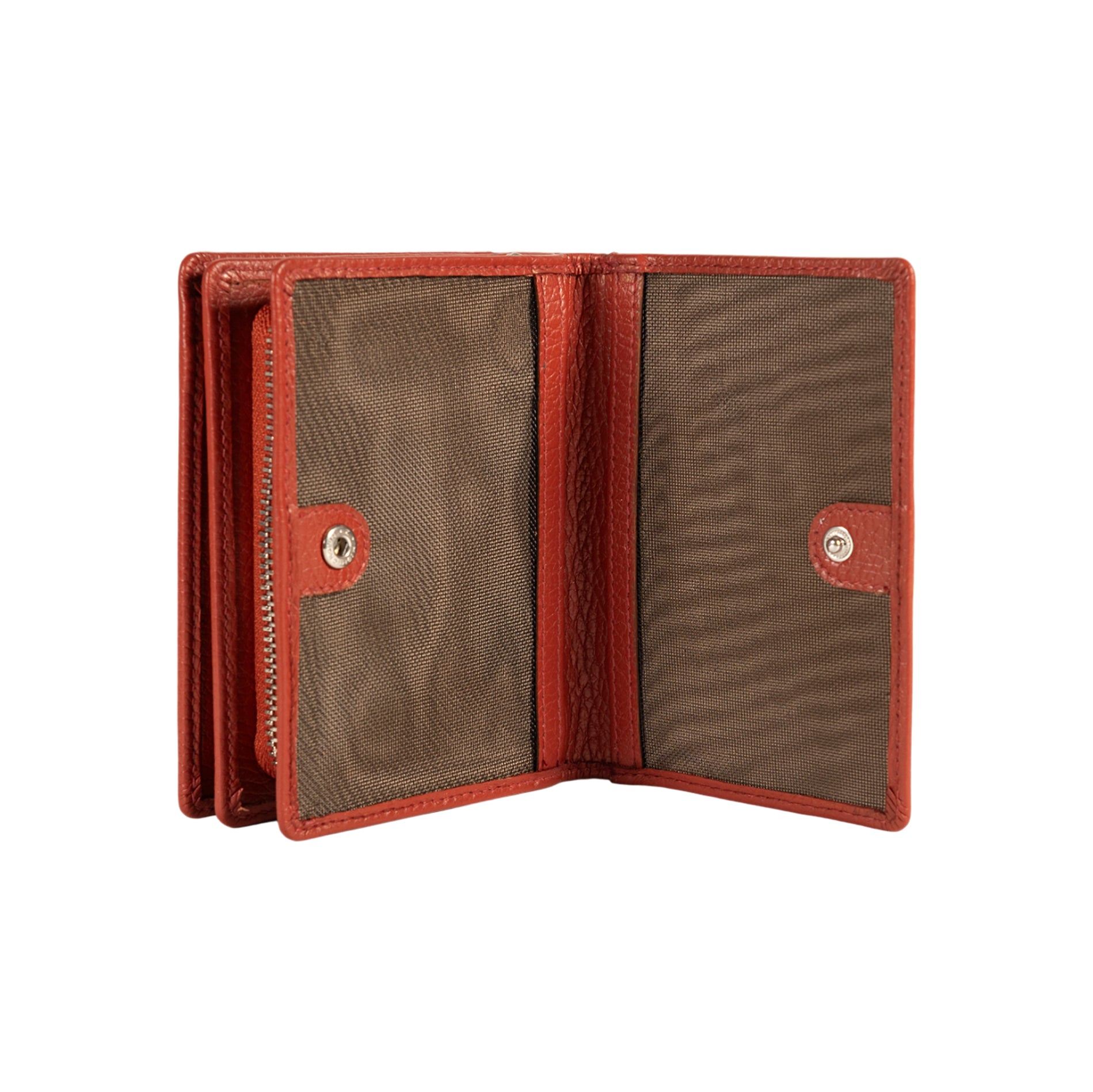 RB1080SAM | Women's Wallet Made in Italy in Genuine Dollar Grain Leather. Paprika Color. Dimensions (closed): 13 x 9 x 2.5 cm-2
