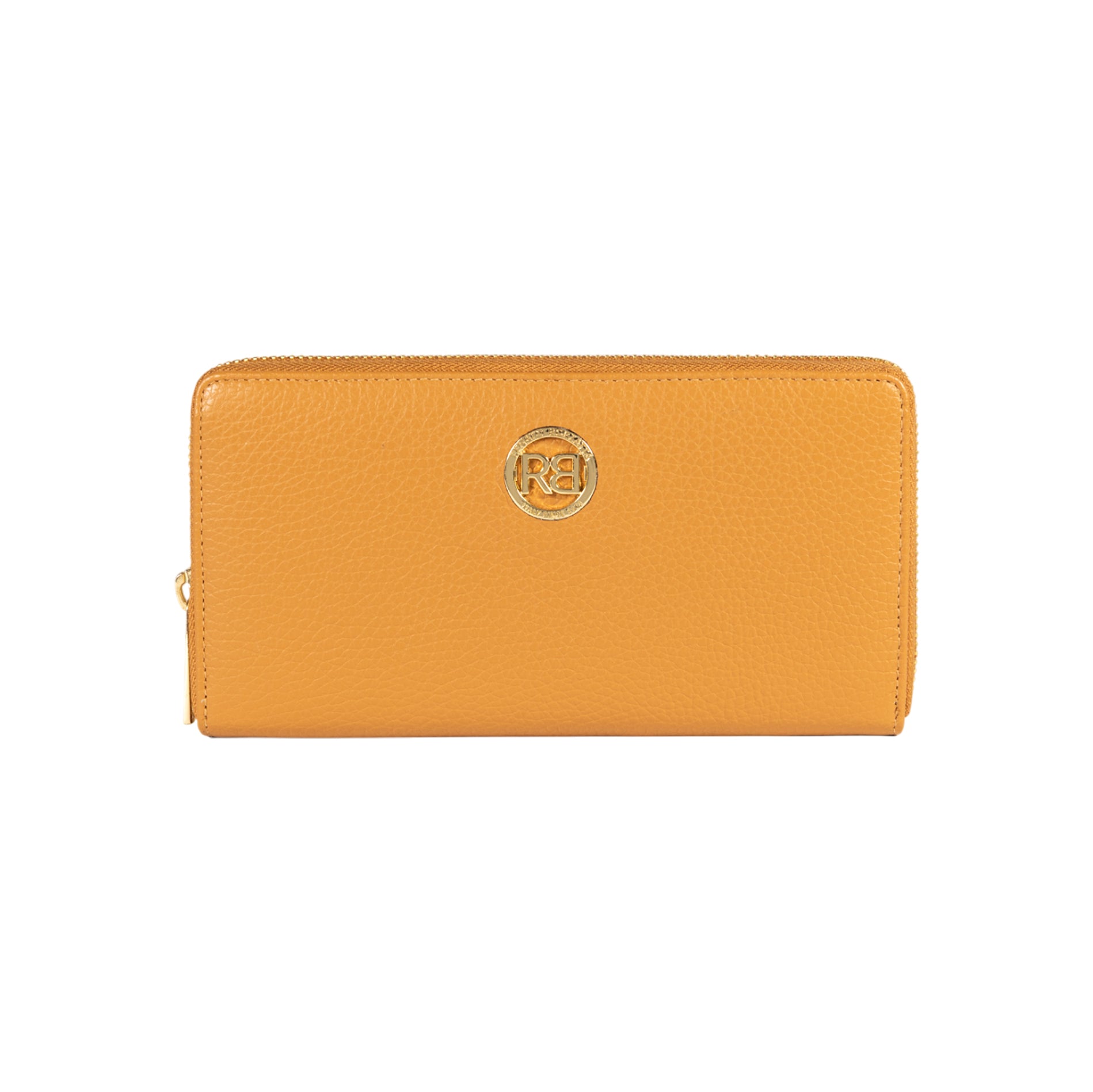 RB1081GCQ | Women's zip-up wallet made in Italy in genuine grained leather. Tan color. Dimensions: 20 x 10 x 2.5 cm-0