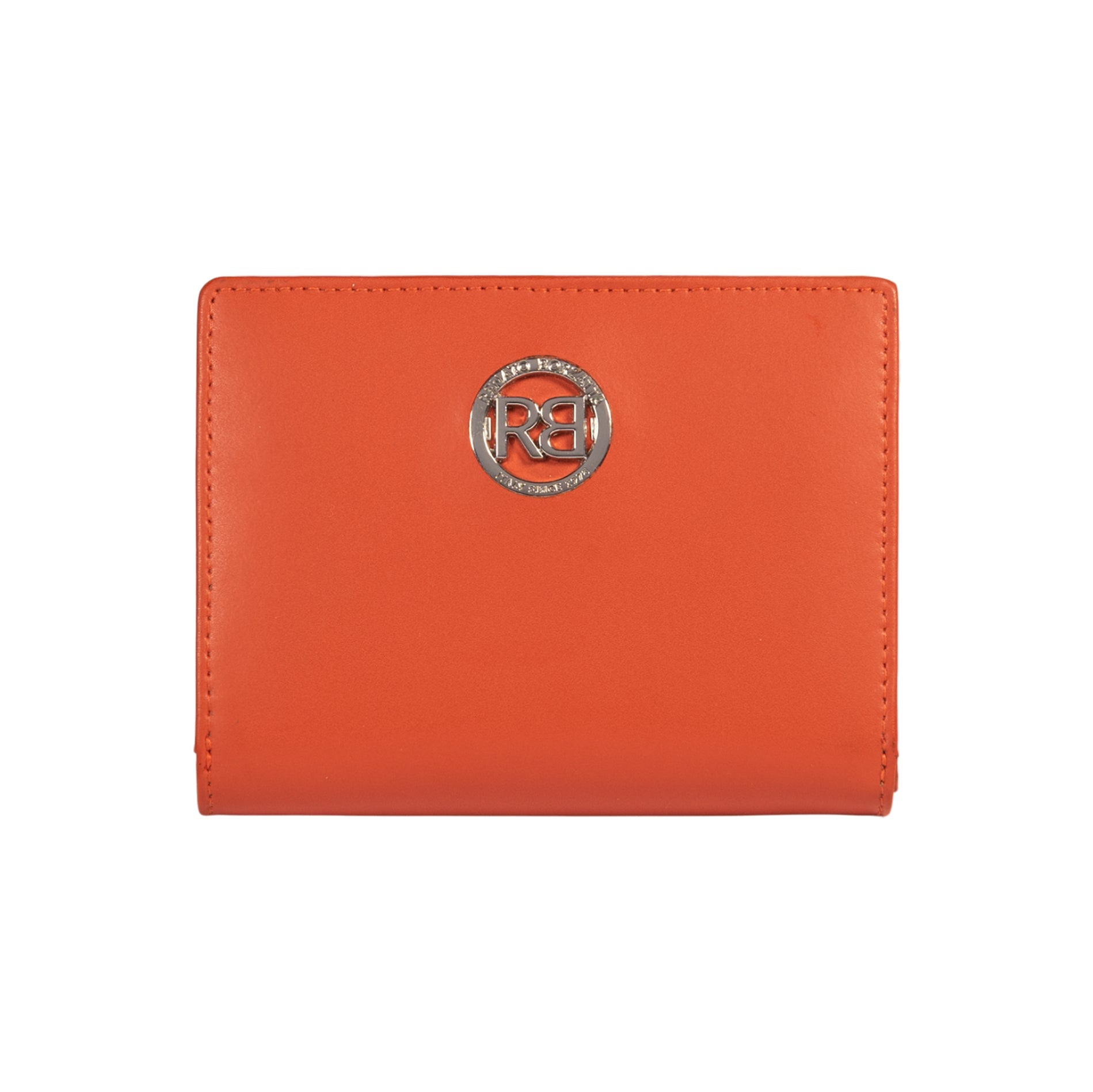 RB1083SAM | Women's Wallet Made in Italy in Genuine Smooth Matte Leather. Paprika Color. Dimensions (closed): 13 x 9 x 2.5 cm-0