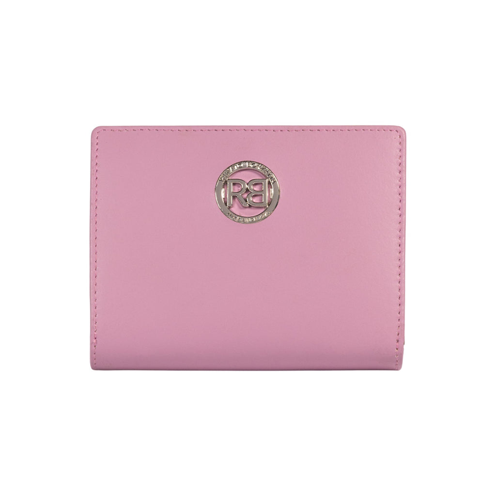 RB1083SCI | Women's Wallet Made in Italy in Genuine Smooth Matte Leather. Color: Lilac. Dimensions (closed): 13 x 9 x 2.5 cm-0