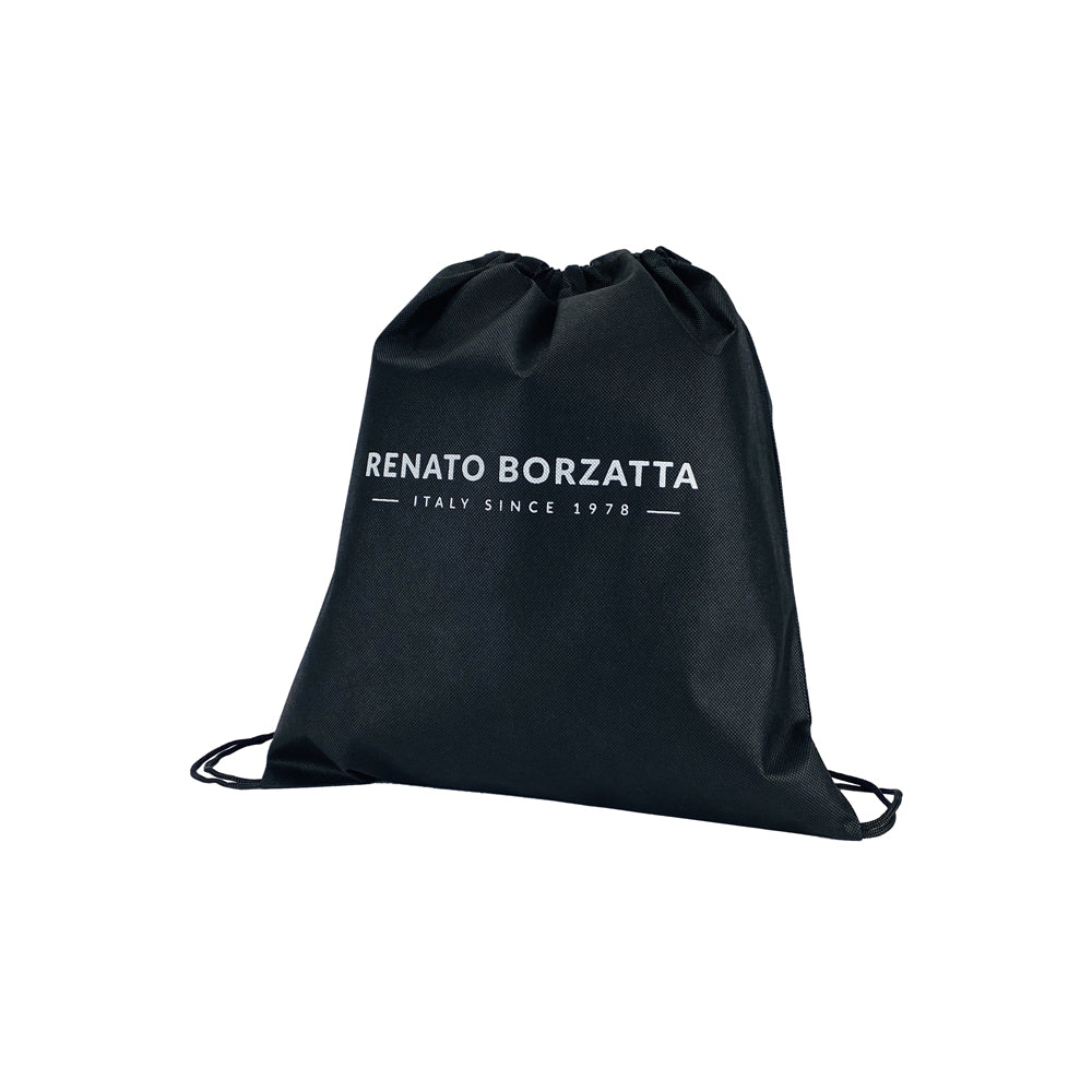RB2002D | Borsa a Tracolla in Nylon/Vera Pelle, con leggera grana. Chiusura con lampo e tracolla regolabile - Colore Blu - Dimensioni: cm 15,5 x 21 x 7. Confezione: Sacchetto in Tessuto non Tessuto-3