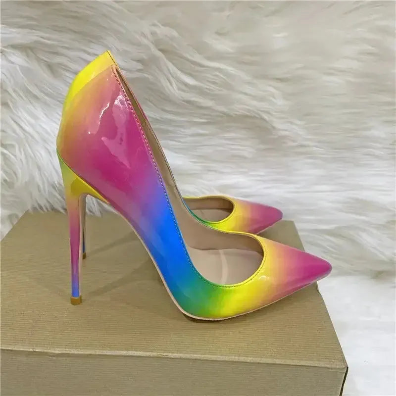 Colorful High Heels Stiletto Shoes-3