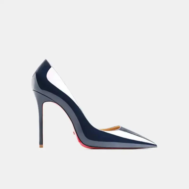 Real Leather Classic Pumps Red Bottom Pointed Toe High Heels-20