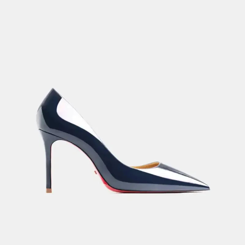 Real Leather Classic Pumps Red Bottom Pointed Toe High Heels-16