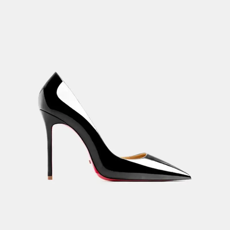 Real Leather Classic Pumps Red Bottom Pointed Toe High Heels-6