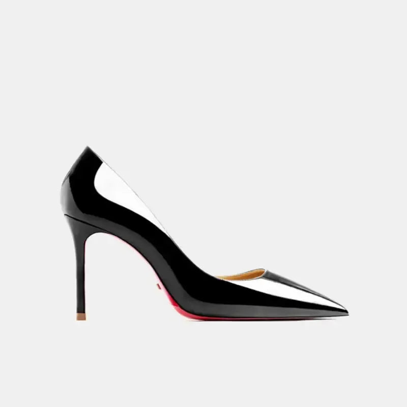 Real Leather Classic Pumps Red Bottom Pointed Toe High Heels-5