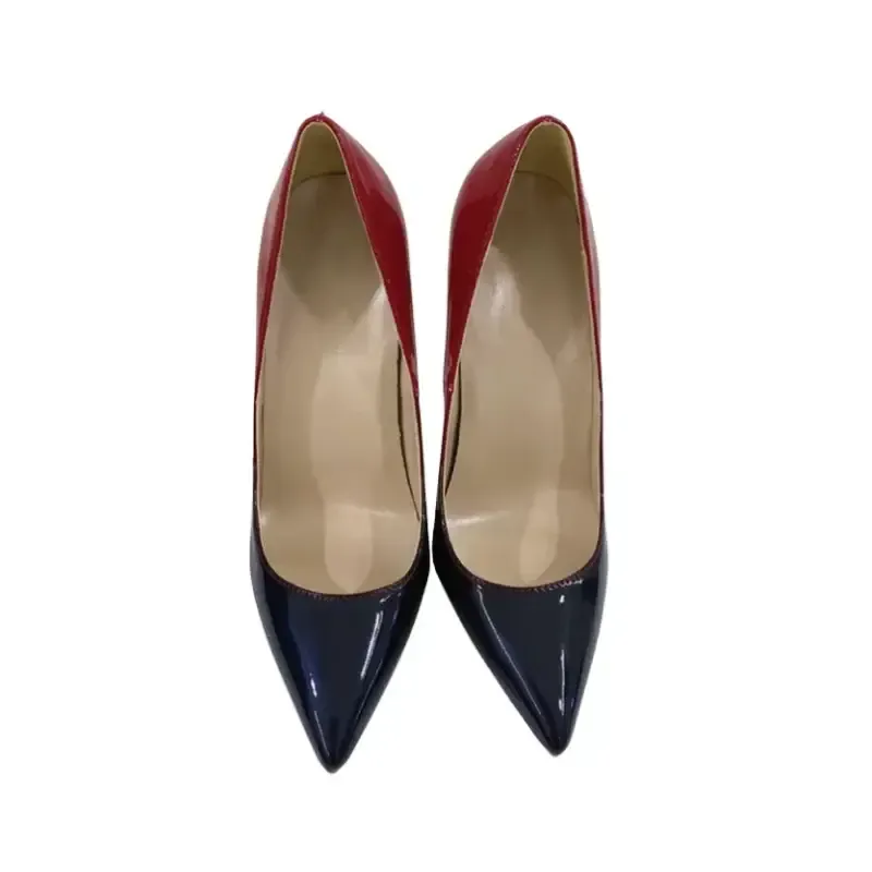 Red Black Gradient High Heels Stiletto Shoes-7