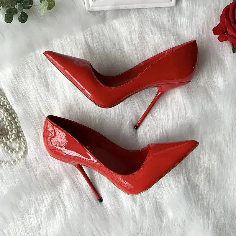 Red Special Thin Heel Stiletto Shoes-3