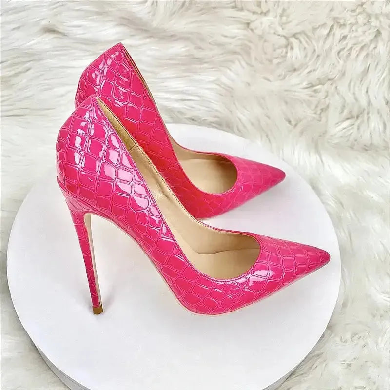 Rose Red Stiletto High Heels Shoes-2