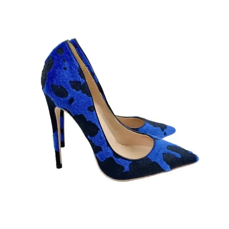 Suede Graffiti Pumps-5